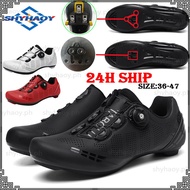 COD ！Cycling Shoe Ultralight Carbon Fiber Cycling Shoes Cleats Shoes Non-slip Road Bike Shoes Breathable Self-Locking Pro Racing Bicycle Shoesand Cleat Shoes
