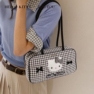 TOUTOU Shoulder Bag Boston Bag Houndstooth Boston Female Bag Shoulder Bag kitty Bag