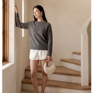 HVV Alene Oversized Knit Sweater - Dark Grey