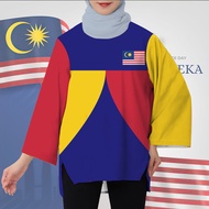 1957 Independence Day Baju 68th Merdeka Muslimah Viral Latest Merdeka Design Elegant Sun Protection 