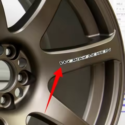 4x Car Auto Wheel Tyre Stickers for WORK Wheels Auto Wheel Tire Rims Decoration Tape Truck Decal