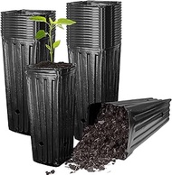 30Pcs Plastic Deep Plant Nursery Pots,12.2 in Tall Seedling Flower Plant Container Potswith Drainage
