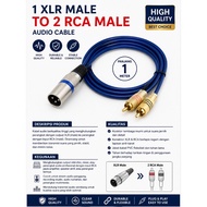 1 XLR Male Stereo to 2 RCA Audio Cable