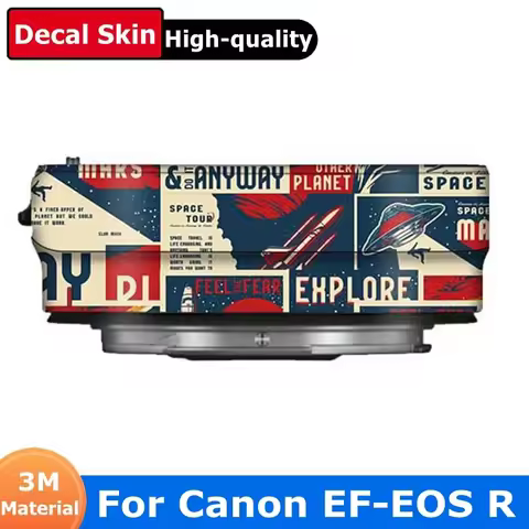 Stylized Decal Skin For Adapter Mount Ring EF-EOS R RF Vinyl Wrap Film Sticker For Canon R5 R6 R7 R3