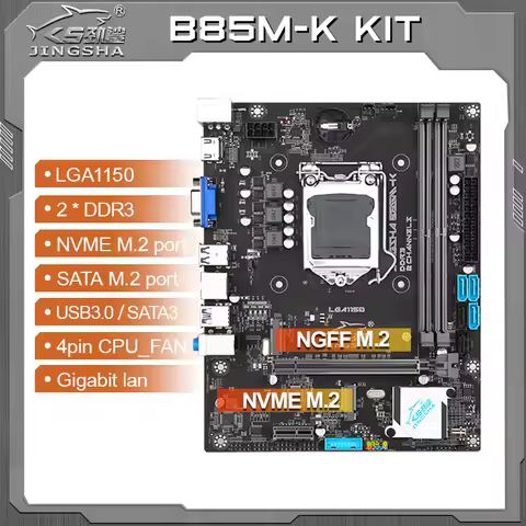 JINGSHA B85 M-K Motherboard support 4590 4690 4770 4790 CPU LGA 1150 Placa Mae Desktop PC Motherboar
