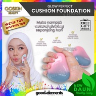 GOSKIN CUSHION FOUNDATION Glow Perfect Full Coverage 15g mesra wuduk