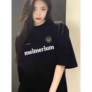Large Size 40-150kg Hong Kong Style Street Wear Creative Fashion Pure Cotton Short-Sleeved t-Shirt M