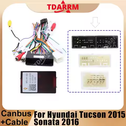 Canbus Box Decoder RP1-HY-102 For HYUNDAI TUCSON 2015 SONATA 2016 Harness Wiring Cables.