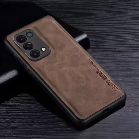 Fashion Leather Silicone Soft TPU Case For OPPO A54 A74 A93 4G 5G Soft Pu leather Case For OPPO F19 