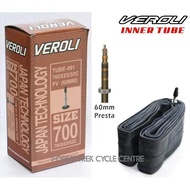 VEROLI BICYCLE INNER TUBE 700x23/32C FV 60mm - TUBE 491