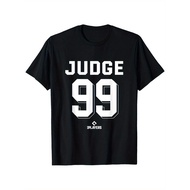 Aaron Judge 99 New York Baseball Player Jersey-Style T-Shirt - Black with White Number 99 & "JUDGE 9