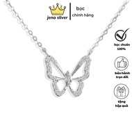 Phalaenopsis necklace with stones, pendant, new, 925 silver - jena sliver