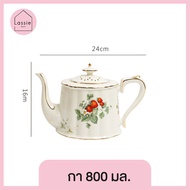 New!!【พร้อมส่ง】จาน-ชามเซรามิก "Strawberry Garden" งานหรู พร้อมเซ็ตกาน้ำชา สีสันใส Lassie Decor🍓🍵