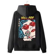 New IGGY POP Hoodie Jacket Cotton Fleece Material