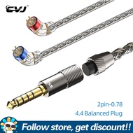 สายหูฟังโทรศัพท์ TS800 CVJ 200 Core สายหูฟังแบบถักชุบเงิน Mmcx/s/ C/ 0.75Mm/0.78Mm สายหูฟัง2Pin พร้อ