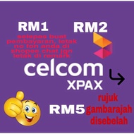 CELCOM PREPAID RELOAD INSTANT TOPUP DIRECT MASUK TERMURAH RM1 RM2 RM5