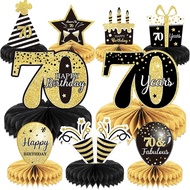 9 Pieces 70th Birthday Decoration 70 th Birthday Centerpieces for Tables Decorations Cheers to 70 Ye