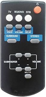 FSR60 WY57800 Replace Remote Control Compatible for Yamaha Soundbar FSR62 YAS-101 YAS-CU201 YAS101 ATS1010 YAS-101BL ATS-201 Sound Bar