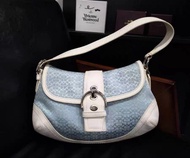 (VARY RARE) Vintage coach sky blue baby blue SOHO BUCKLE Demi hobo bag shoulder bag hand bag