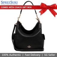 Coach Handbag In Gift Box Crossbody Bag Pennie Shoulder Bag Leather Black # 6152