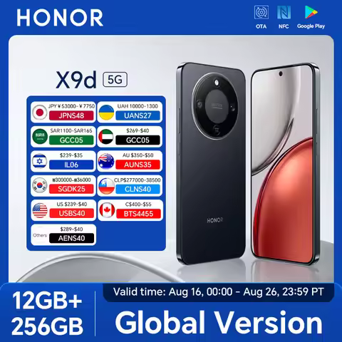 HONOR X9d 12GB+256GB Global Version 5G Smartphone 6.79'' 120Hz AMOLED Screen 108MP AI Main Camera 83