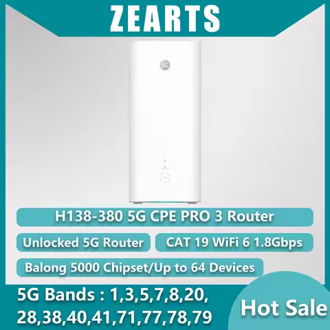 Smartone H138-380 5G CPE PRO 3 (GHTelcom) Router Category 19 WFi 6+ 2 ports RJ45 Slot NanoSIM Box 5G