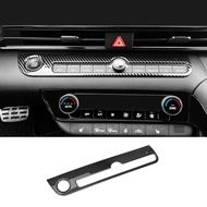 Carbon Fiber Style One Piece Car Start Stop Button Cover Car Interior Accessories Compatible with Hy