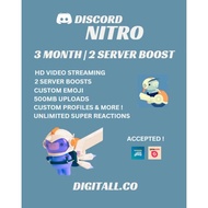 DISCORD NITRO 3 MONTHS | 2 SERVER BOOST