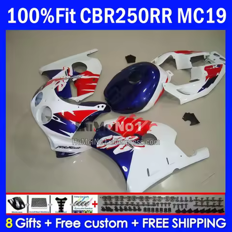 Injection Body Kit For HONDA MC19 CBR250RR white blue CBR250 CBR 250 RR CC 88 89 36MC.20 CBR 250CC 2