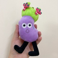 Lovely bewildered eggplant keychain