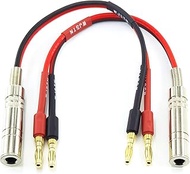 WJSTN 1/4 TS to Banana Plug Speaker Cable 6.35 mm 1/4" Female to Banana Plug Speaker Mono Adapter 8 