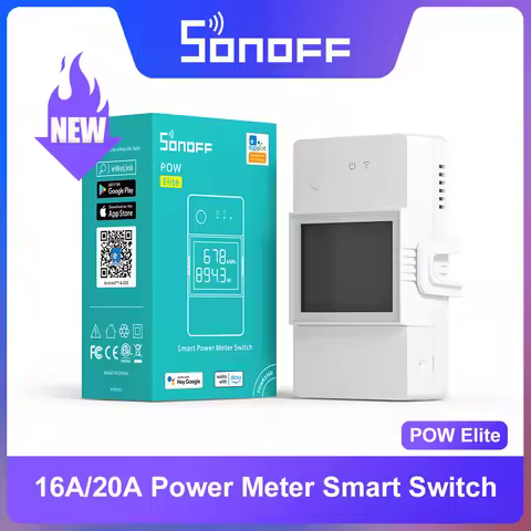 SONOFF POW Elite 16A/20A Smart Power Meter Switch LCD Screen ESP32 Chip 14s Fast Pairing Remote Cont