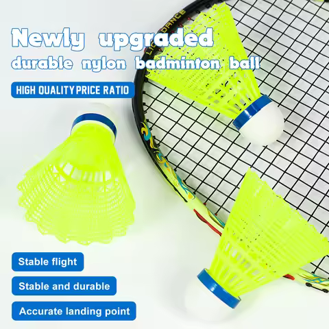 ALP 202 Nylon Badminton 1 Bucket/3PCS Bright Yellow Original Design Original and Durable ALPSPORT Ba