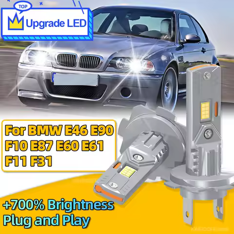 2x H7 LED Canbus Headlight Bulb 30000LM LED Car Light New Upgrade For BMW E46 E90 F10 E87 E60 E61 F1