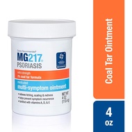 MG217 Multi Symptom Relief 2% Coal Tar Medicated Psoriasis Ointment oz Jar, 4 Oz Moisturizing Skin C