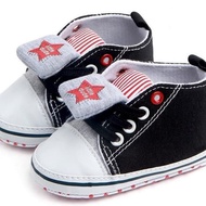 EMY PW21 - prewalker bend little dude black star baby shoes baby shoes