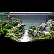 aquascape full set paket 60-80 cm iwagumi air terjun