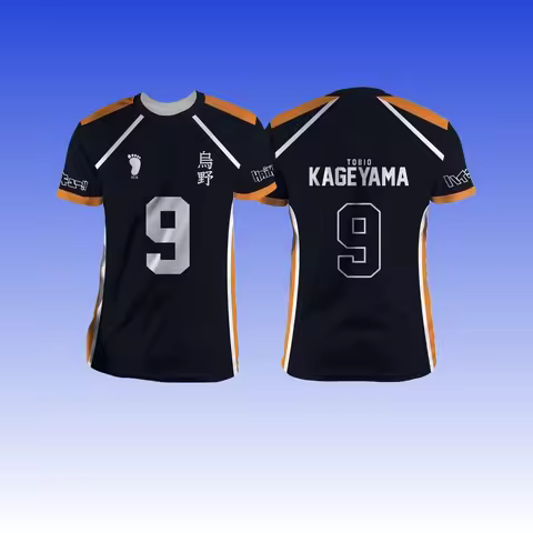 2026 New Bandai Japanese Anime Karasuno High School Kageyama Tobio 9 Volleyball Jersey 2025 Black Or