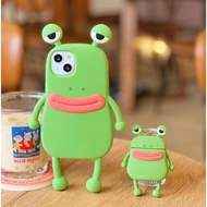 Cute Frog case for Iphone 15 pro max 14 pro max 14 plus 13 pro max 12 pro max 11 pro max airpods 1 2 3 pro soft silicone cover