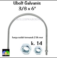 UBOLT 6" / KLEM PIPA 6" / KLEM U 6" / UBOLT GALVANIS