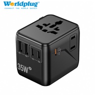 旅行充电转换插座多用插座一转多35W快充转换头转换插头国际通用