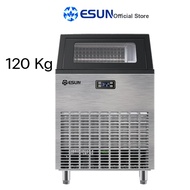 ESUN เครื่องทำน้ำแข็งพาณิชย์ ขนาด 90kg 120kg น้ำแข็งก้อนเหลี่ยม สำหรับร้านอาหาร คาเฟ่ ร้านกาแฟ ฟรีเ