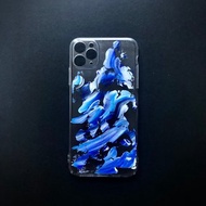 Acrylic 手繪抽象藝術手機殼 | iPhone 11 Pro Max | Blue Sky