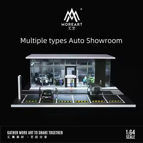 TimeMicro&MoreArt 1/64 Skyline/Advan/Factory/M /LBWK/711/Modification shop /Auto showroom diorama li