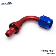 10pcs /set 90Degree High Performance -AN10 Hose End Fitting Aluminum Oil cooler hose fitting  AN10-9