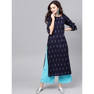 Kurti Libas Size L XL XXL Warna Navy Blue & Sea Green Set Dengan Celana Palazzos / Kurti Set Asli / 