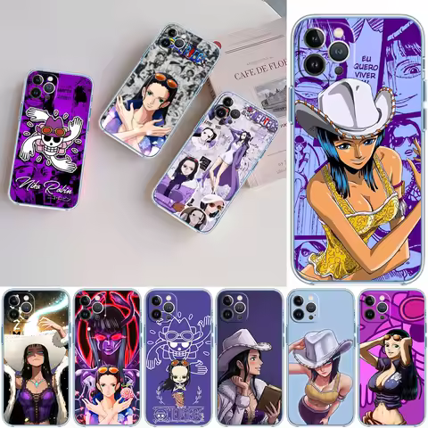 OH49 One Piece Nico Robin Soft Shell Transparent Phone Case for Motorola Moto G7 G8 G9 G84 G85 G73 G