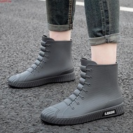 Shimano Waterproof Rain Boots for Men Rubber Shoes Fishing Husband Galoshes PVC Ankle Water Boots Ma