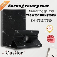 LAYAR Samsung galaxy tab A 10.1 inch 2019 T515 T510 cover rotary case Leather flip cover book case book folio stand standing Swivel 360 tablet protector tempered glass screen guard protector Anti-Scratch tg