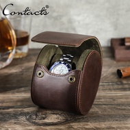 รองเท้าผู้ชายหนังแท้เคสนาฬิกาสำหรับนักออกแบบหรูหรา Rolex 1/2/3/4ช่องกล่องใส่นาฬิการูปไข่ที่เก็บเครื่